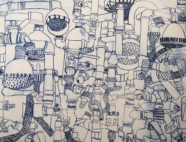 Kaltnadelradierung, 40 x 30 cm, 2021