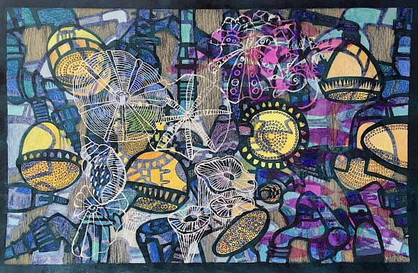Kartondruck, Mischtechnik, 50 x 33 cm, 2021