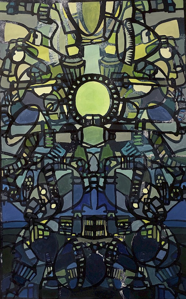 Kartondruck, Acryl, 33 x 50 cm, 2021